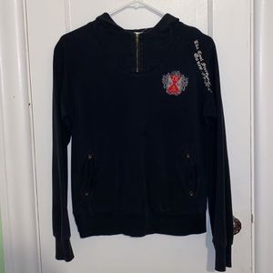 black hoodie